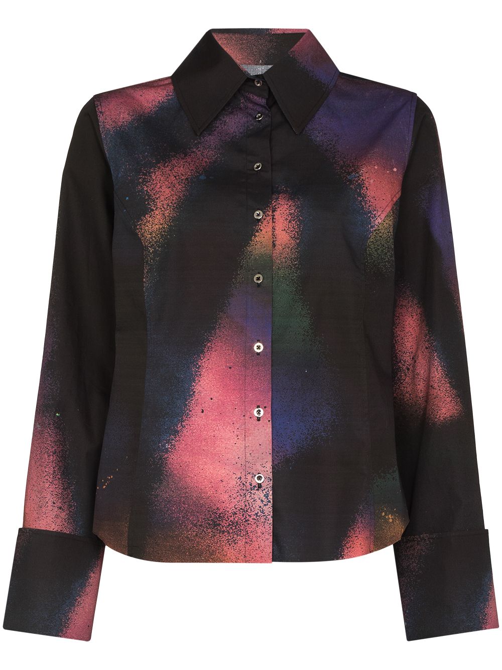 Marques'Almeida abstract print turn cuffs shirt - Pink von Marques'Almeida