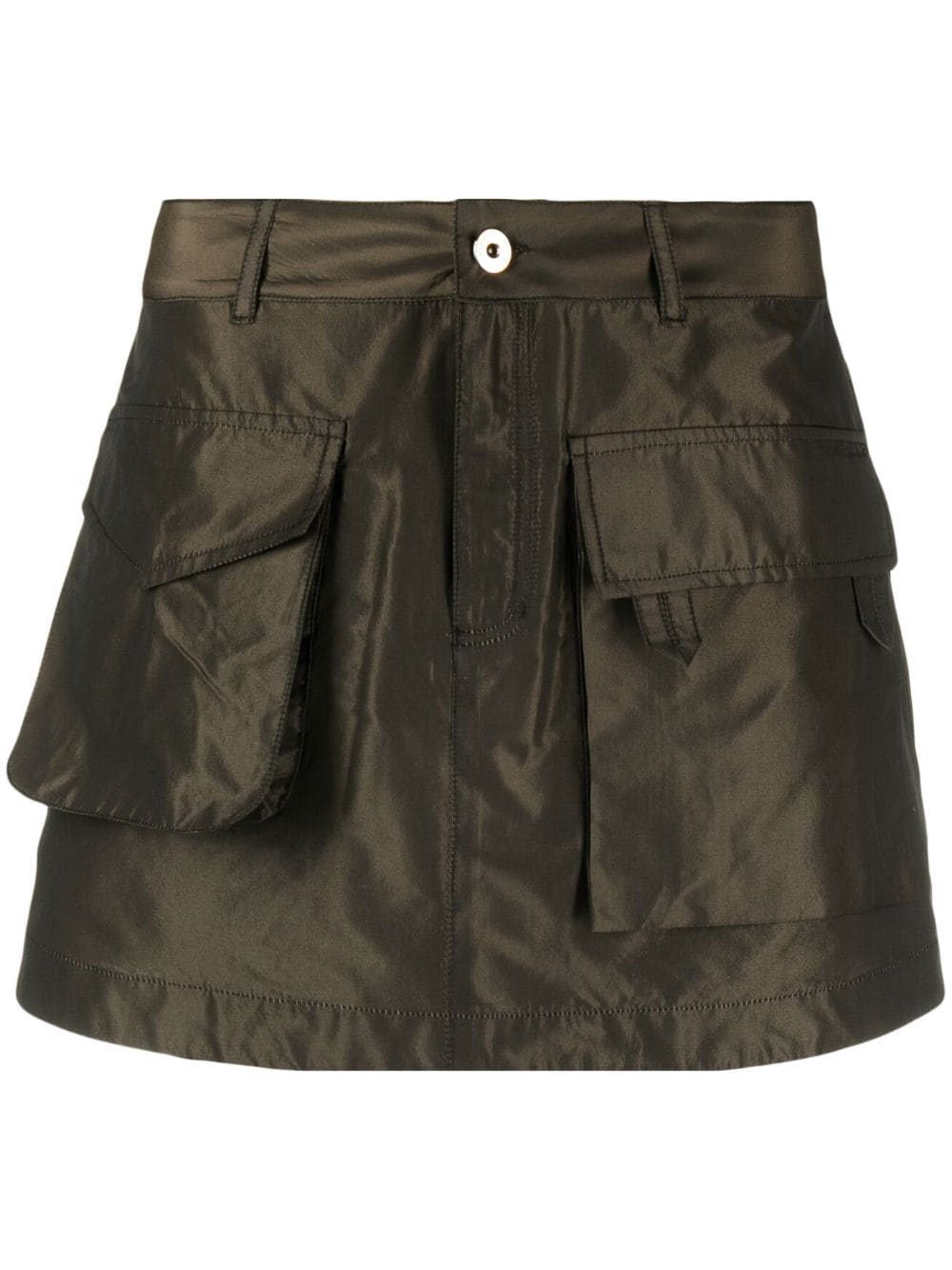 Marques'Almeida cargo pockets recycled polyester miniskirt - Brown von Marques'Almeida