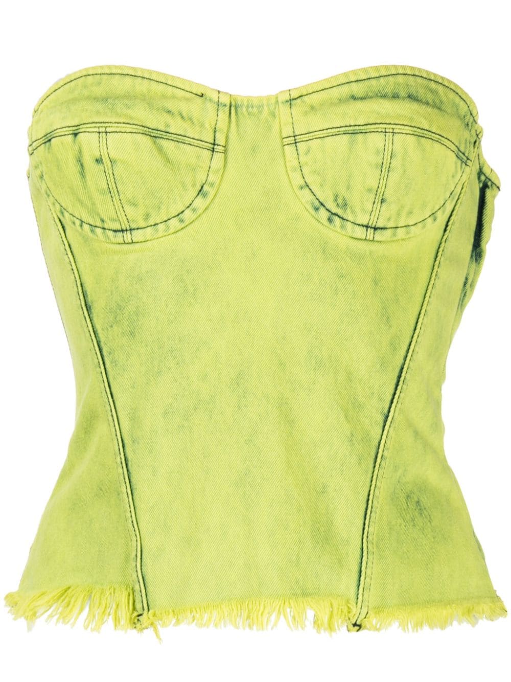 Marques'Almeida corset-style strapless top - Green von Marques'Almeida