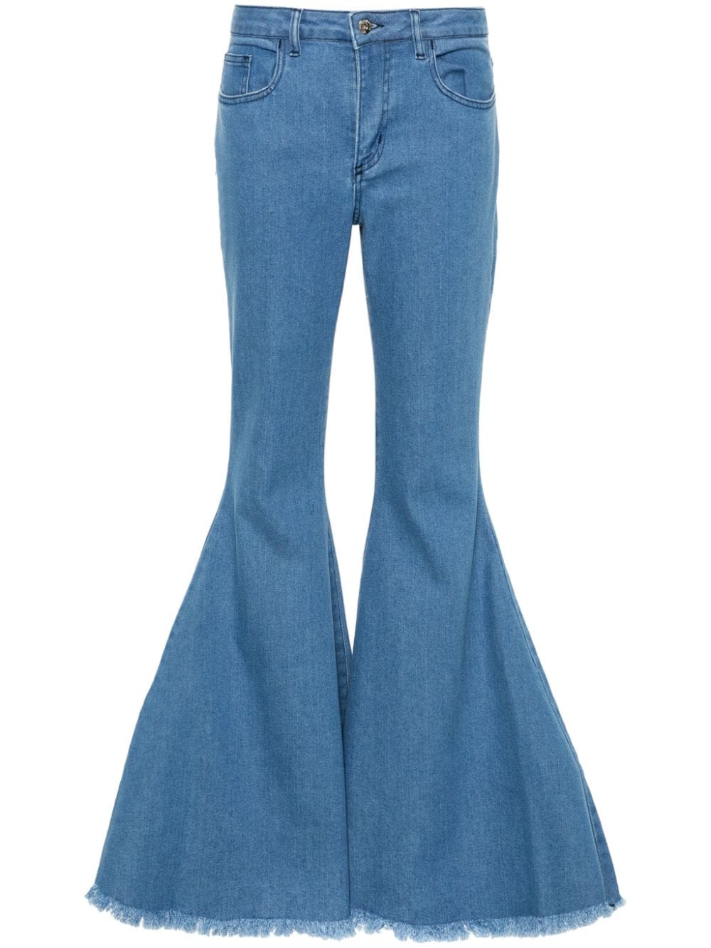 Marques'Almeida logo-patch flared jeans - Blue von Marques'Almeida