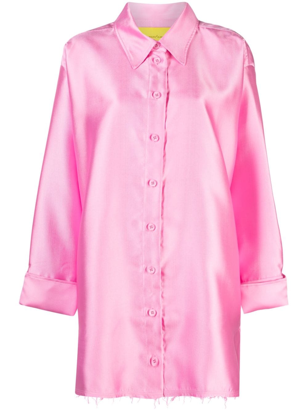 Marques'Almeida raw-cut button-up satin overshirt - Pink von Marques'Almeida