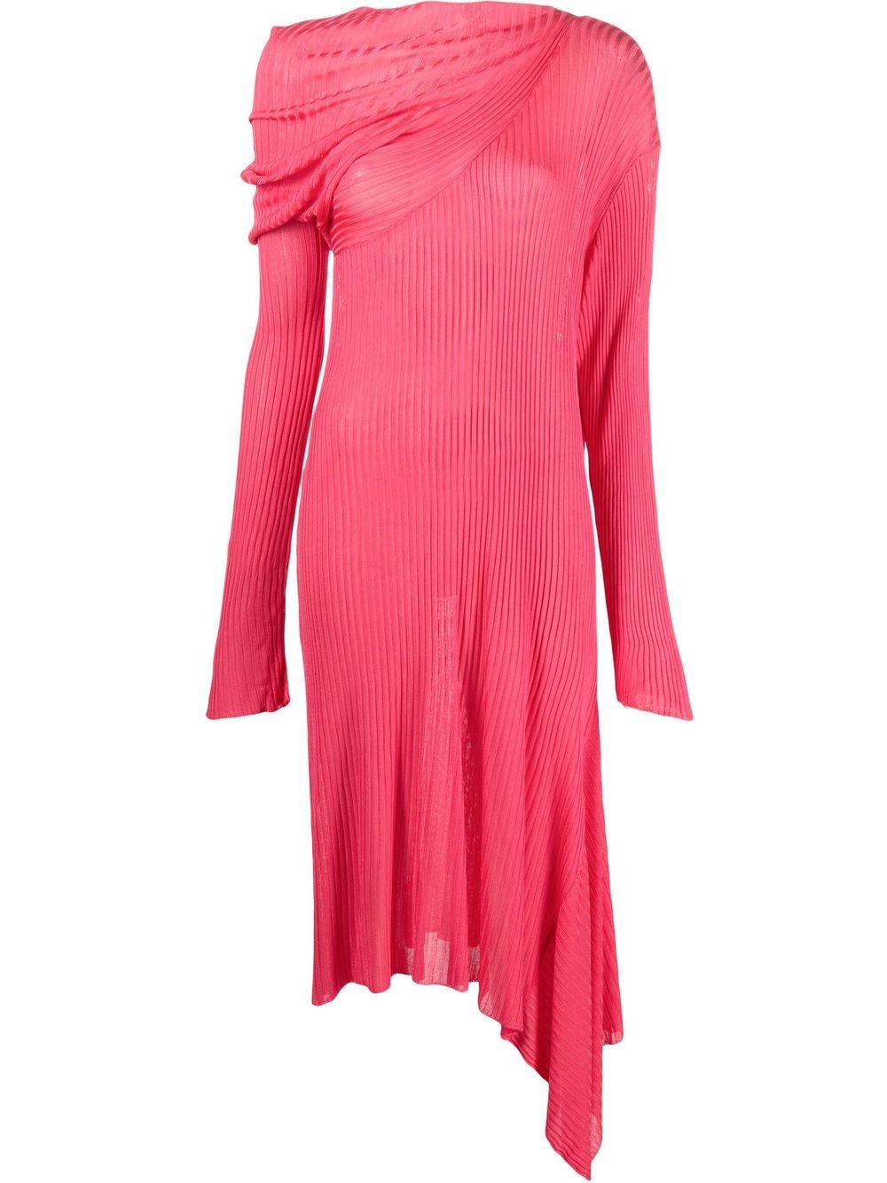 Marques'Almeida ribbed-knit asymmetric dress - Pink von Marques'Almeida