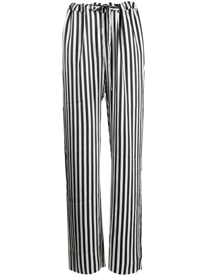 Marques'Almeida striped silk wide-leg trousers - Black von Marques'Almeida