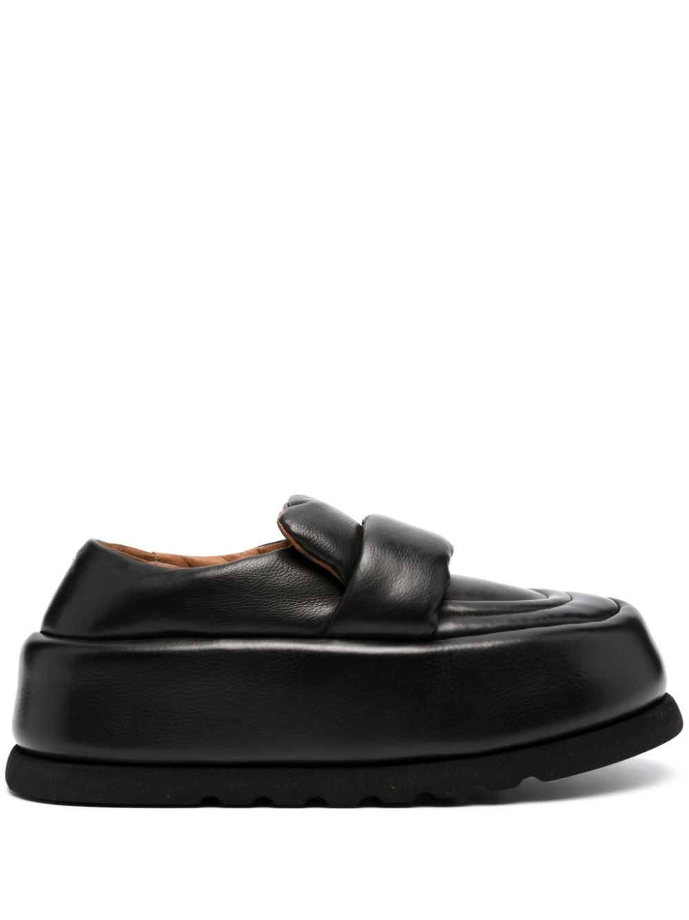Marsèll 40mm leather platform loafers - Black von Marsèll
