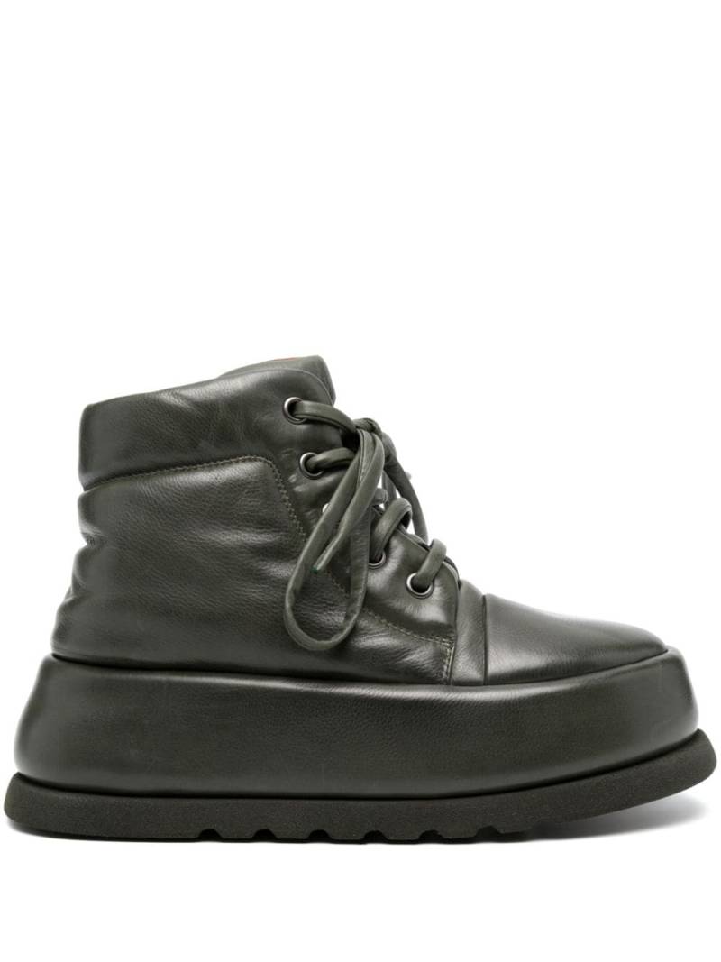 Marsèll 40mm platform leather boots - Green von Marsèll