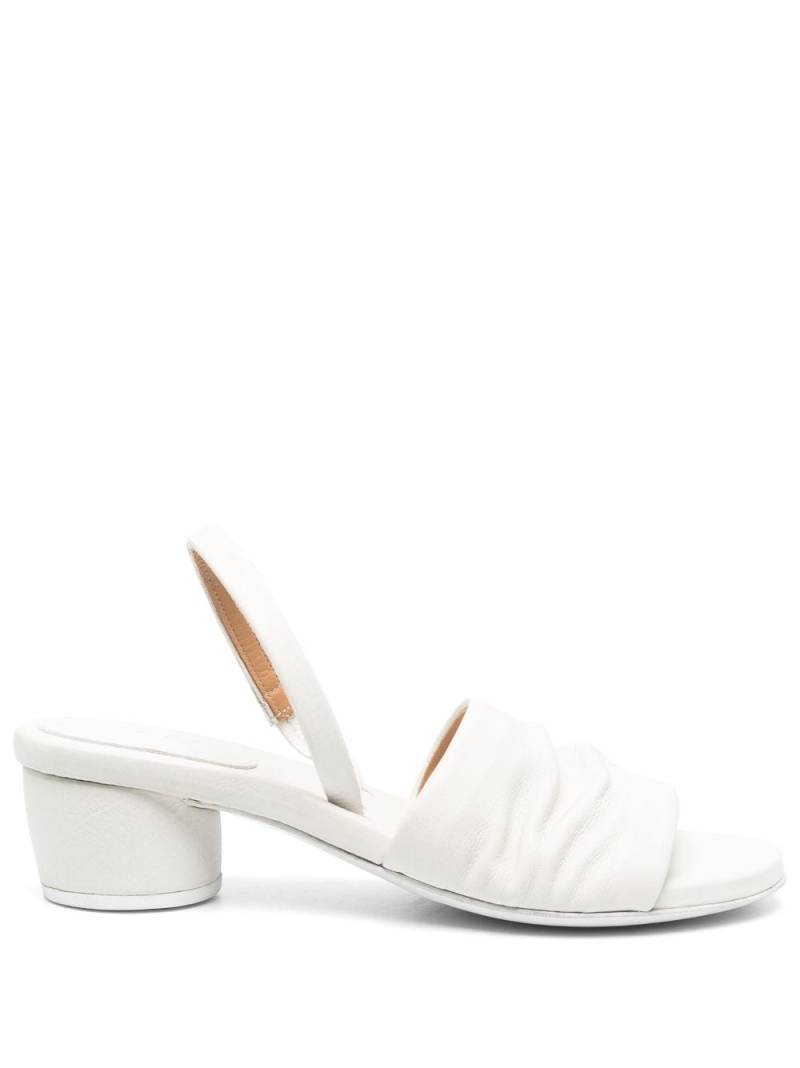 Marsèll 50mm slingback leather sandals - White von Marsèll