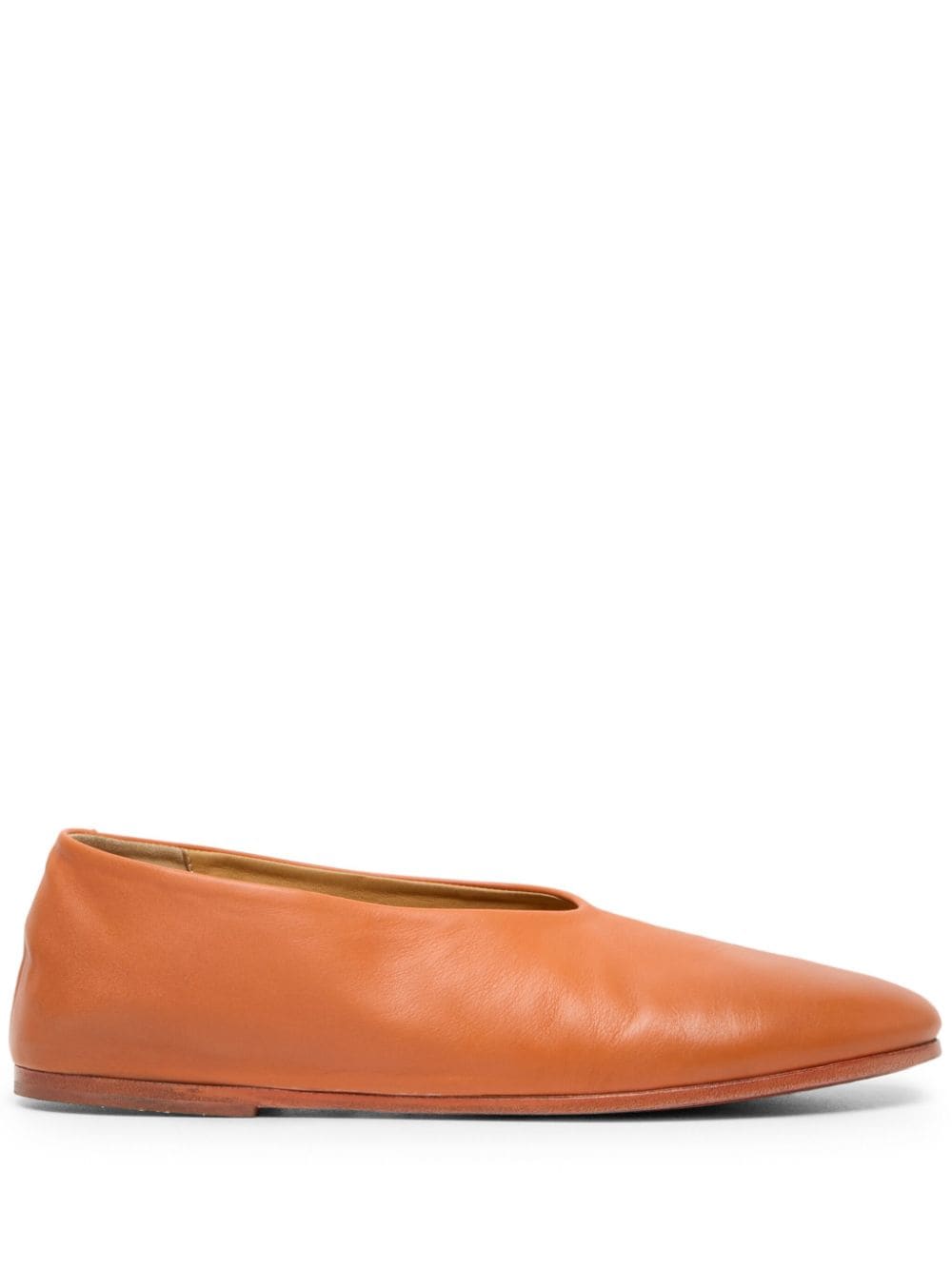 Marsèll Coltellaccio leather ballerina shoes - Orange von Marsèll