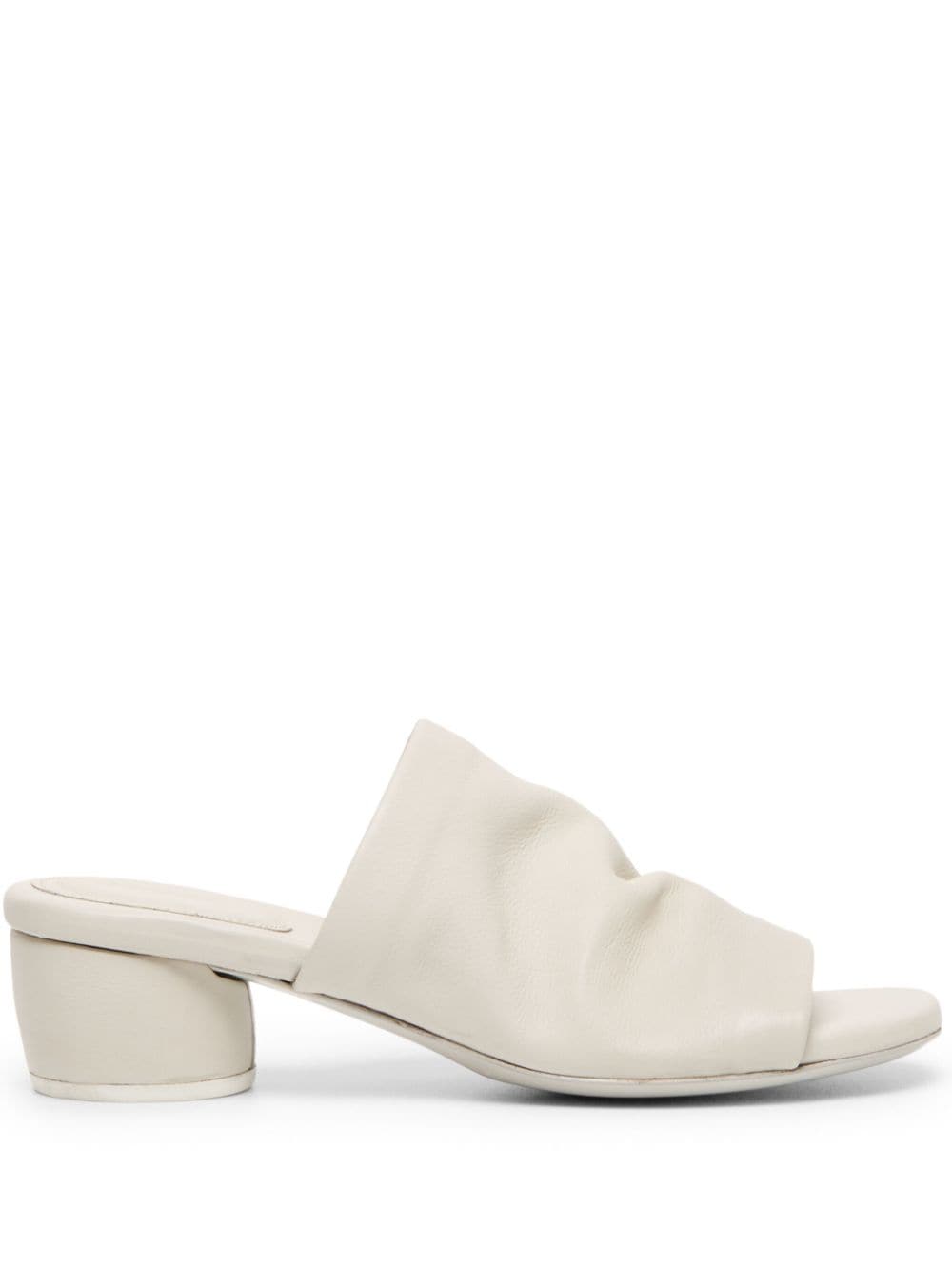 Marsèll Otto ruched leather mules - White von Marsèll