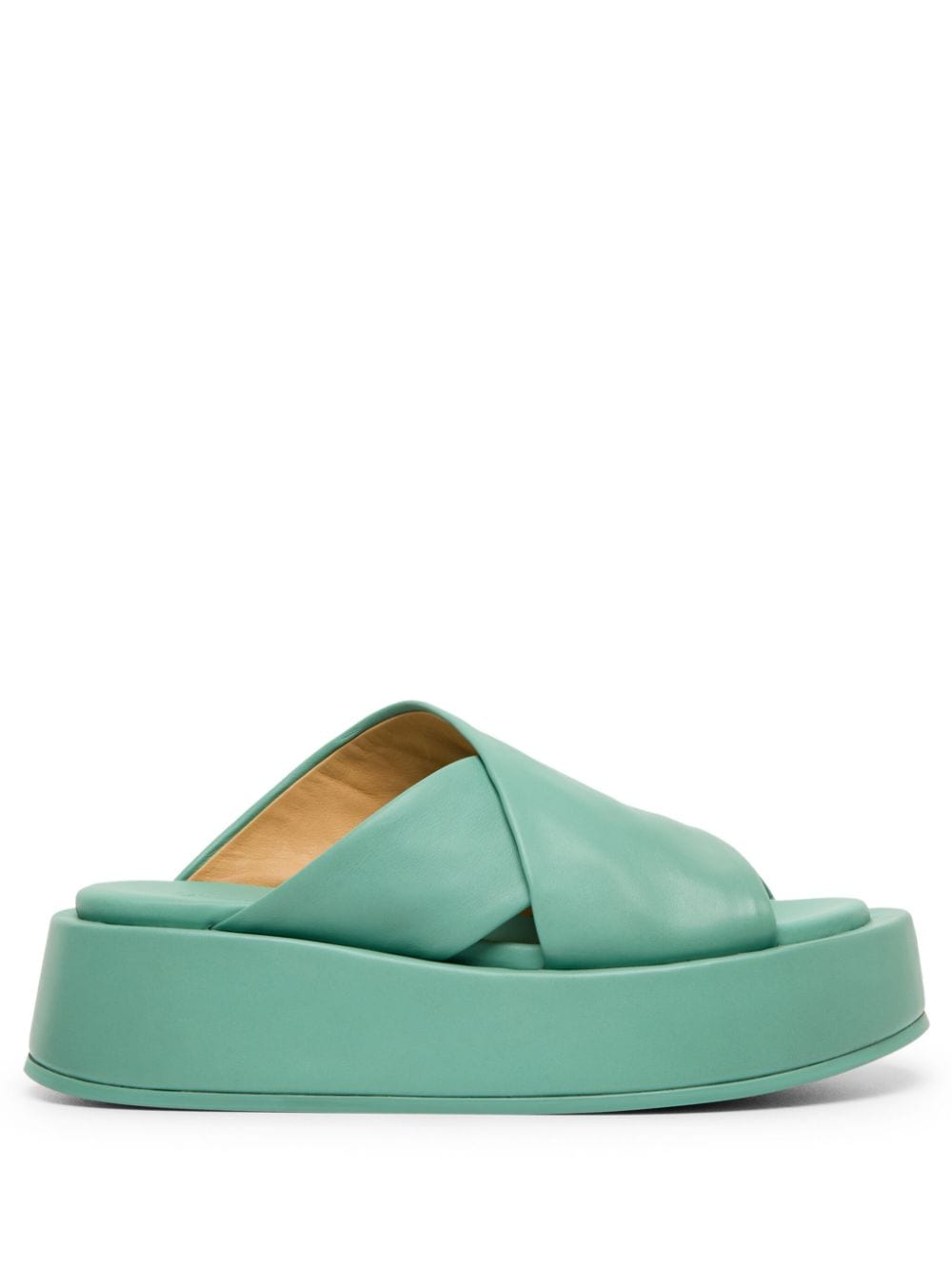 Marsèll Piattaforma leather platform sandals - Green von Marsèll