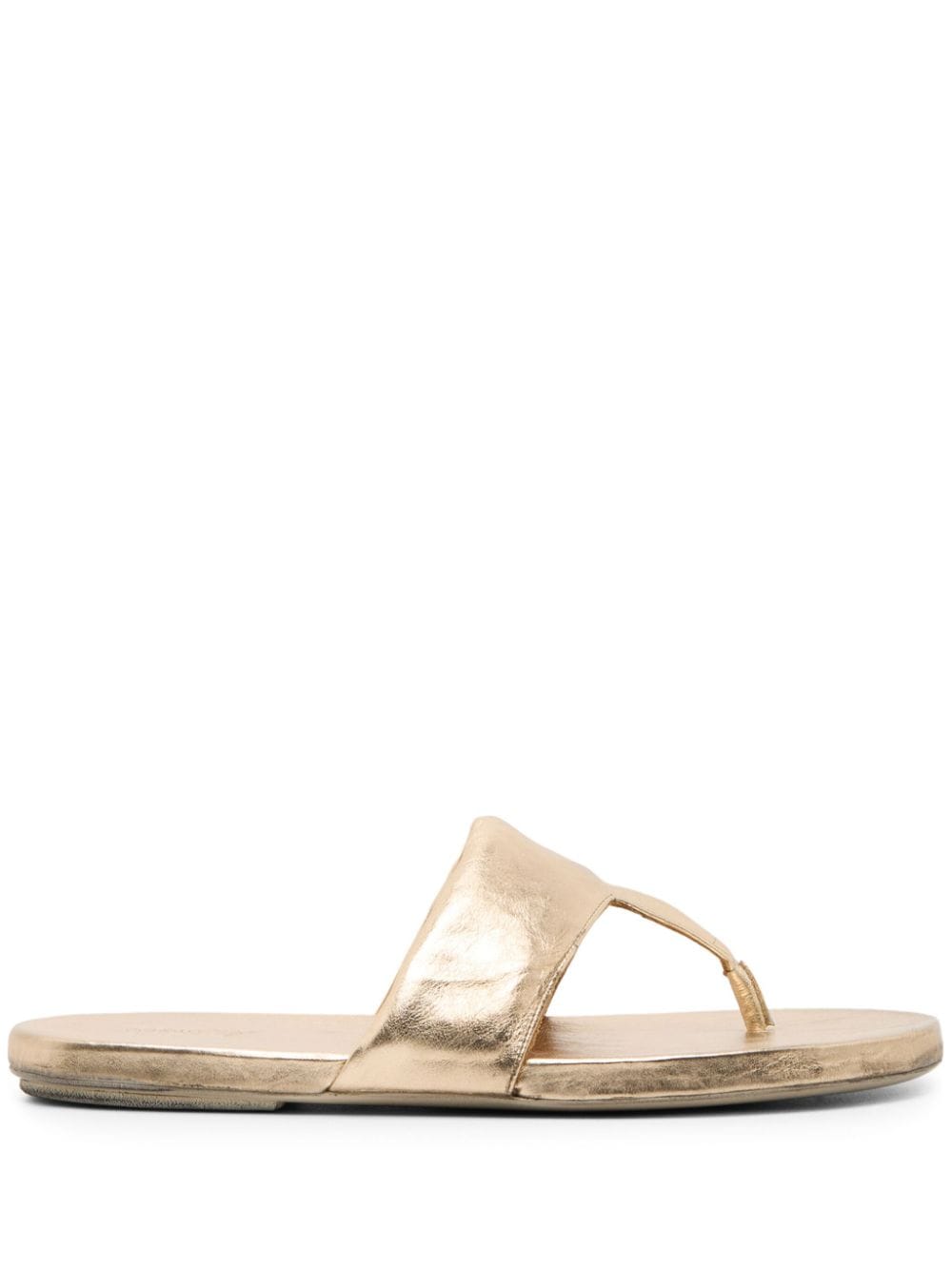 Marsèll Spanciata metallic-leather flip flops - Gold von Marsèll