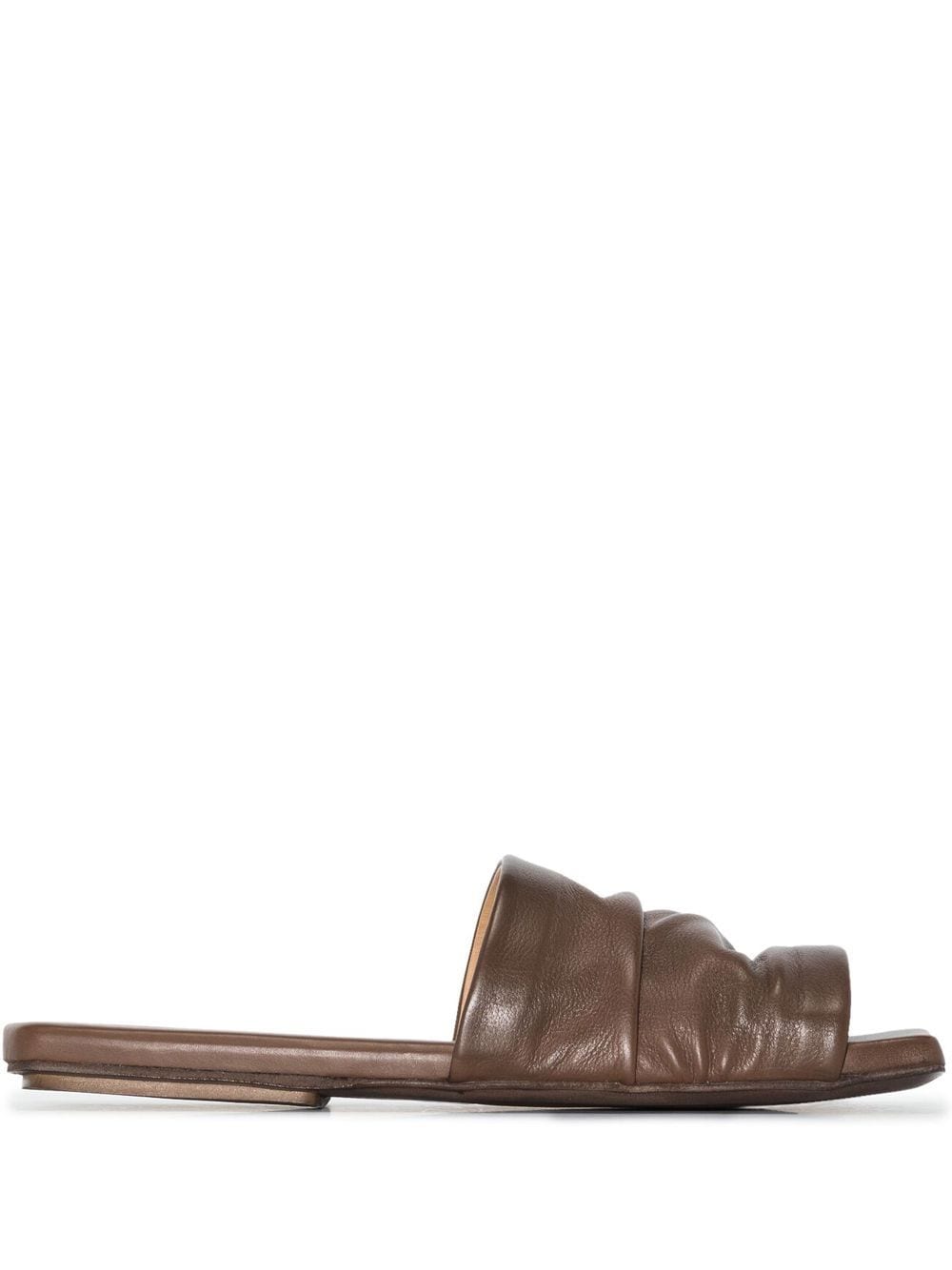 Marsèll Tavola ruched flat sandals - Brown von Marsèll