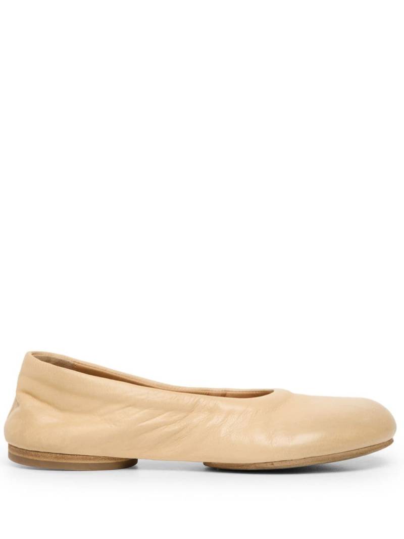 Marsèll Zerotto leather ballerina shoes - Neutrals von Marsèll