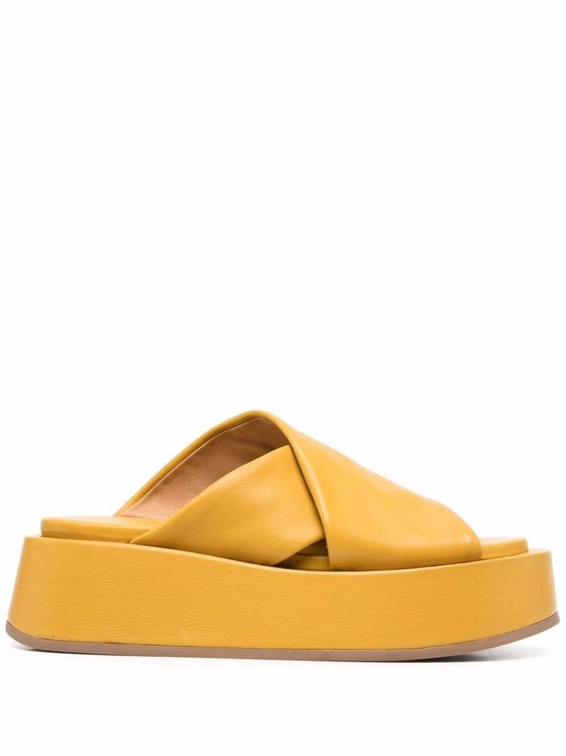 Marsèll crossover-strap platform sandals - Yellow von Marsèll