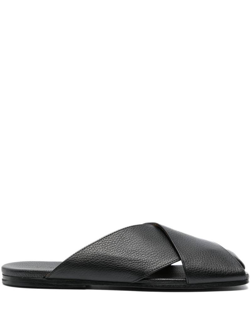 Marsèll flat leather sandals - Black von Marsèll
