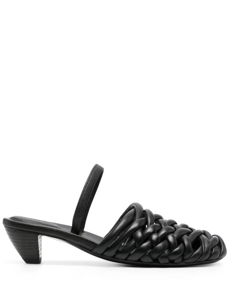 Marsèll interwoven-strap 55mm leather sandals - Black von Marsèll