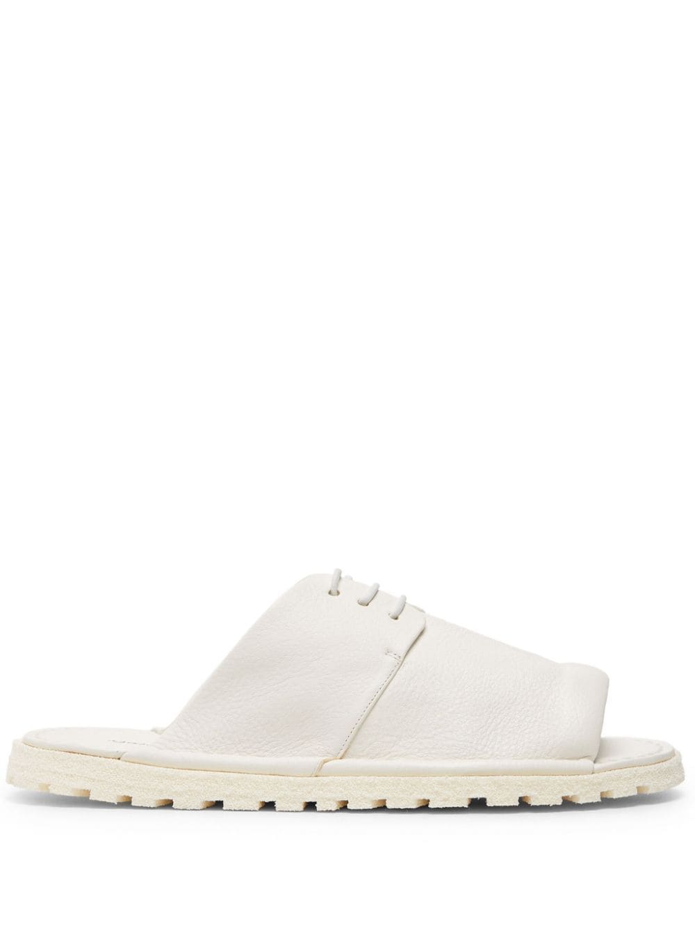 Marsèll lace-up panelled leather flip flops - White von Marsèll