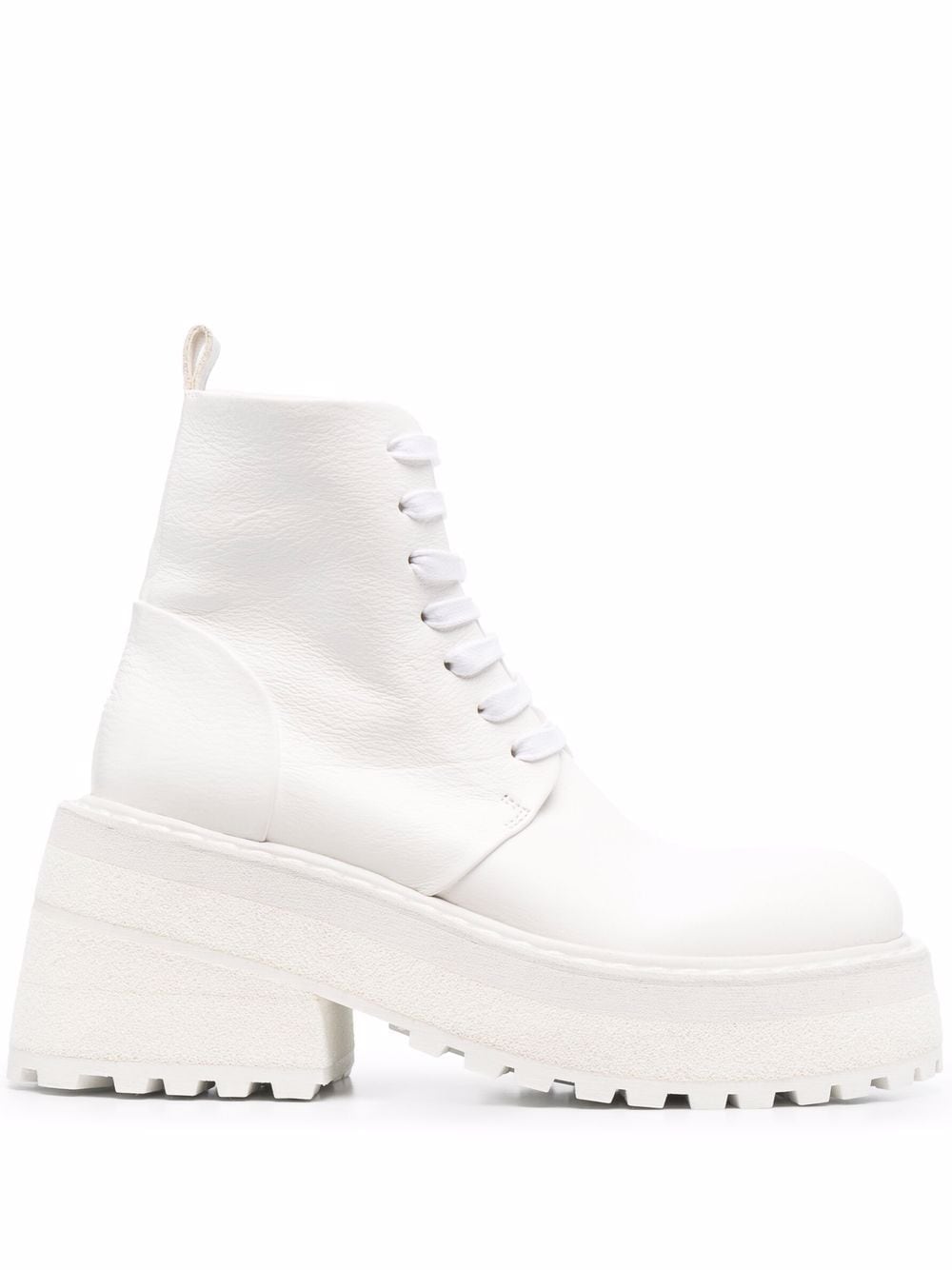 Marsèll lace-up platform-sole leather boots - White von Marsèll