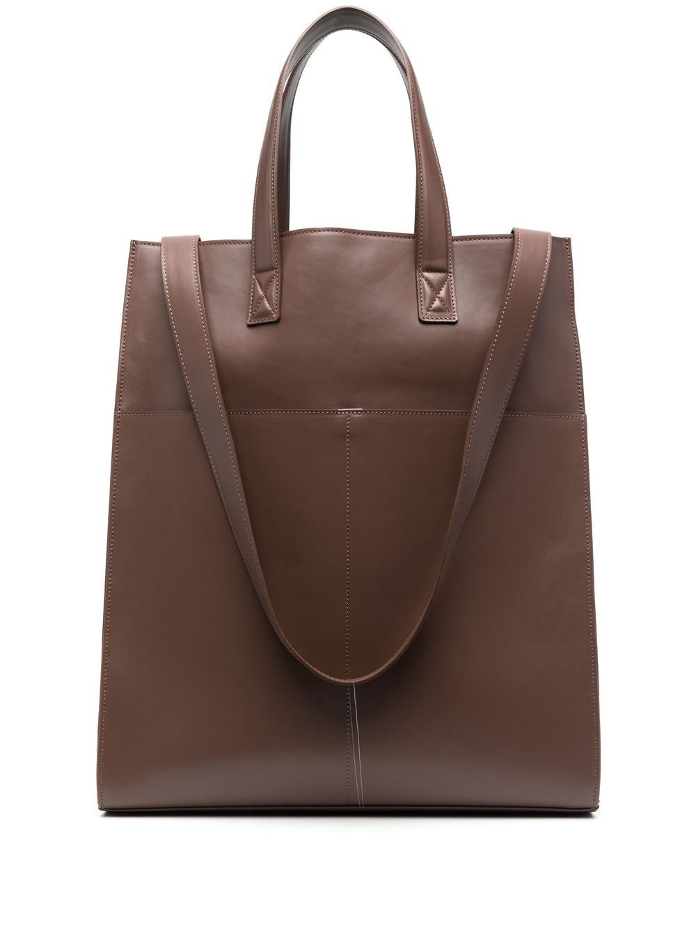 Marsèll large rectangular leather tote bag - Brown von Marsèll