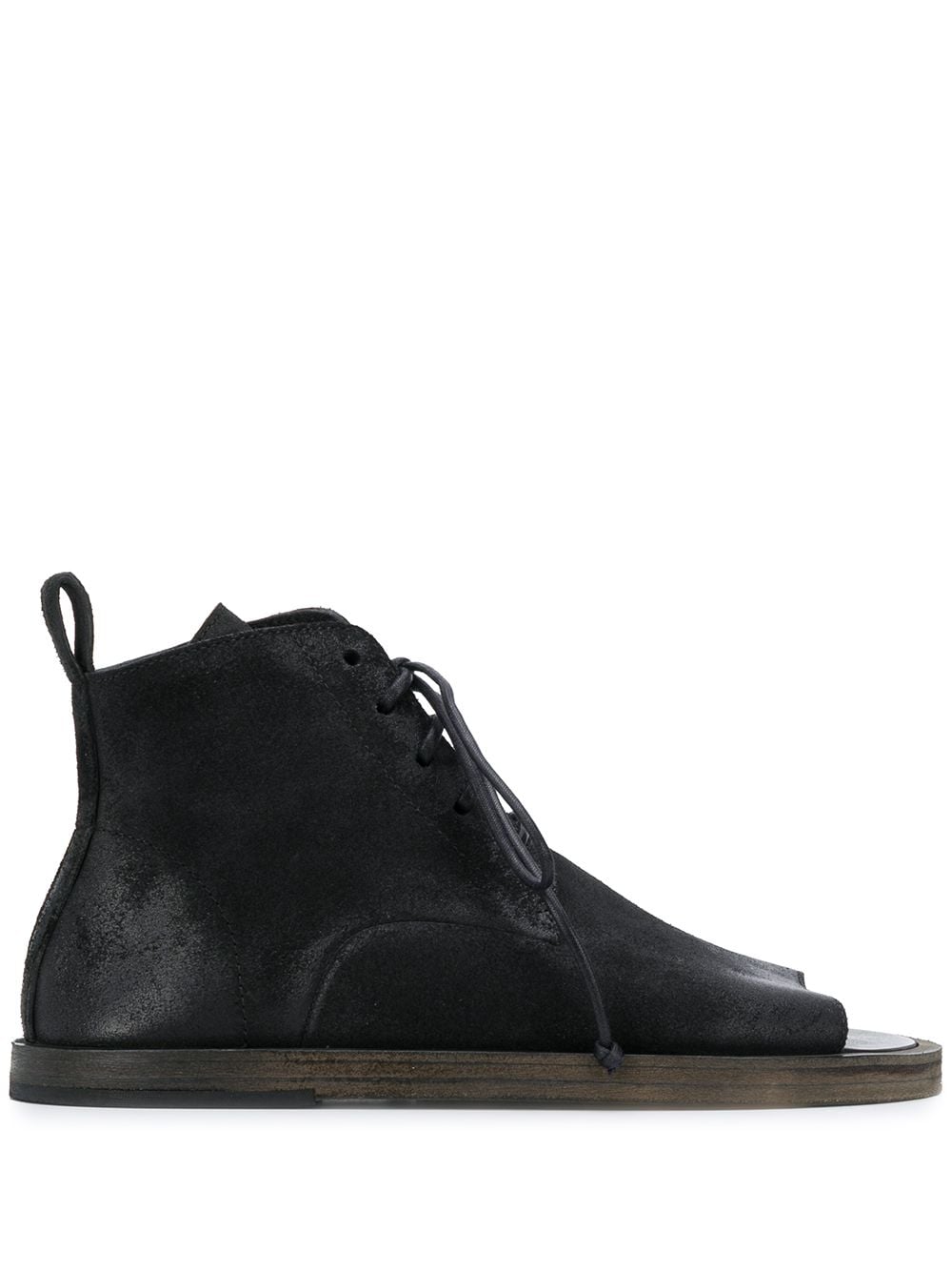 Marsèll open toe flat desert boots - Black von Marsèll