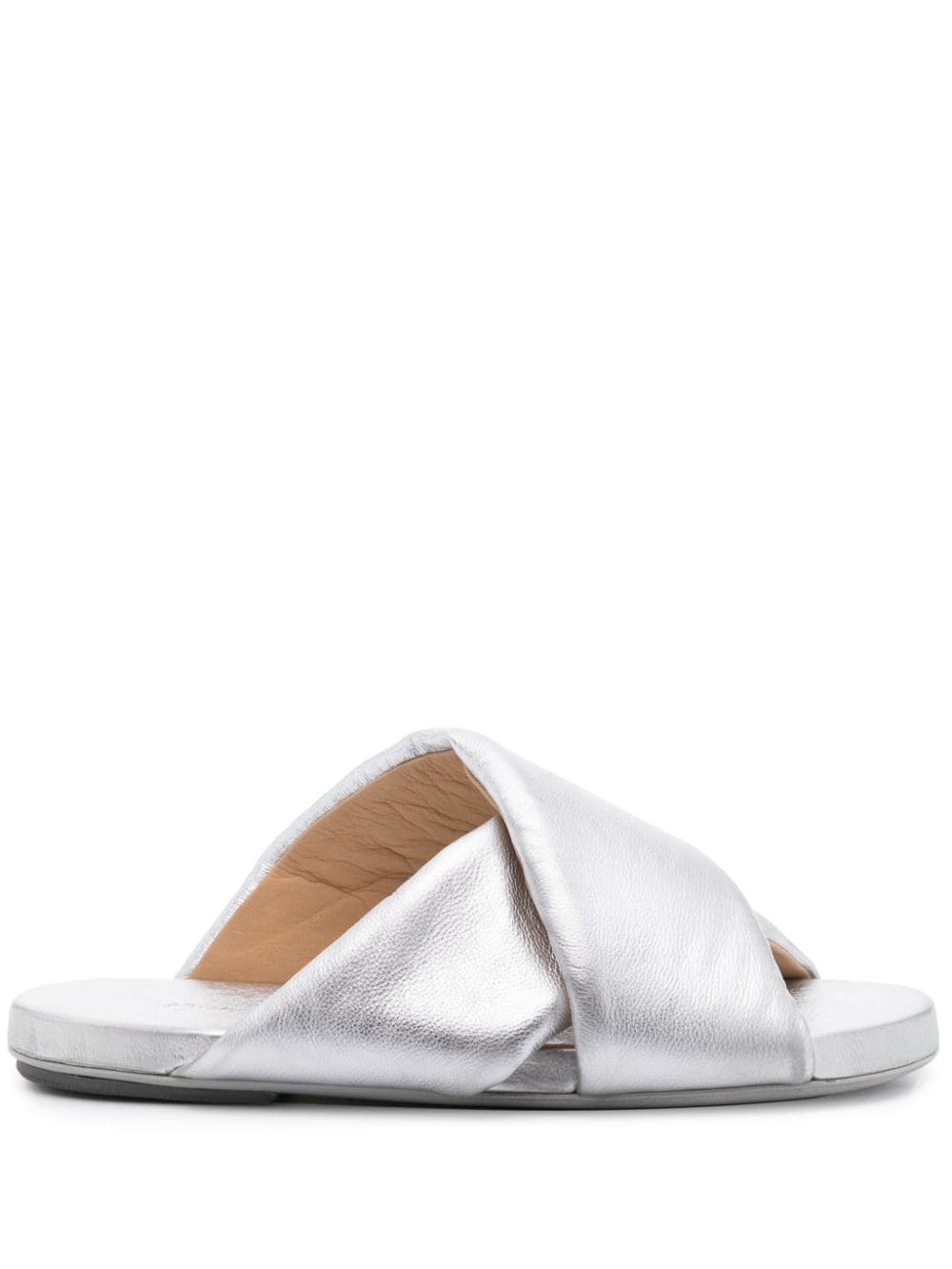 Marsèll padded leather slides - Silver von Marsèll