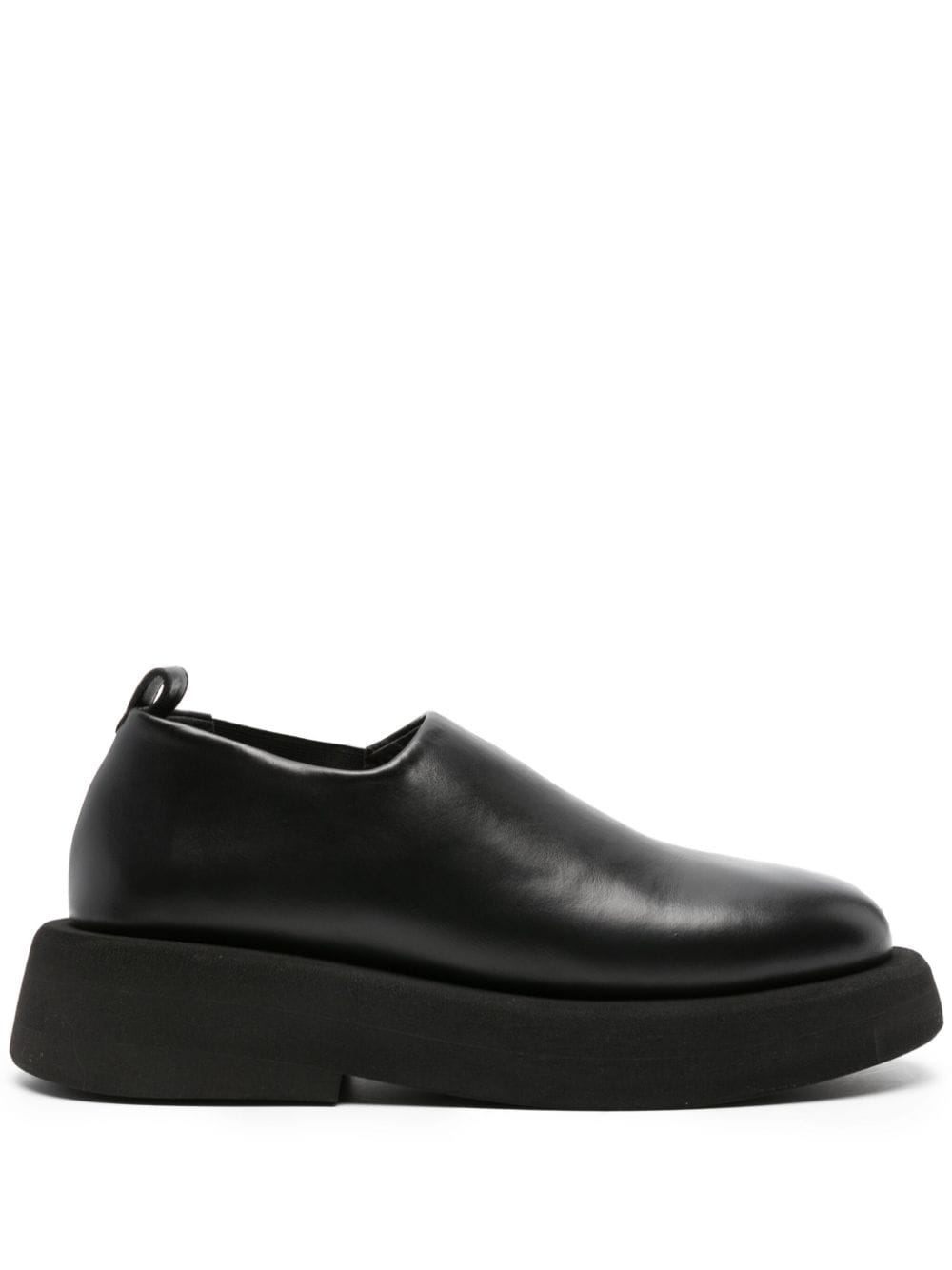 Marsèll round-toe leather platform loafers - Black von Marsèll