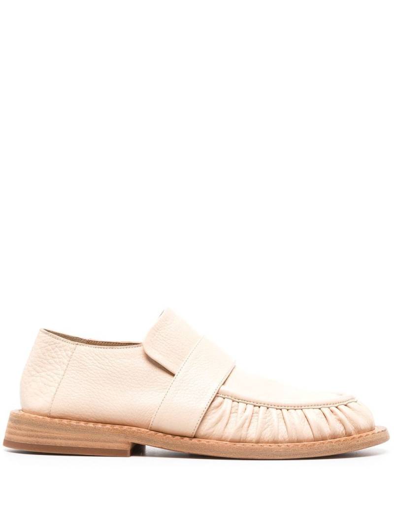 Marsèll round-toe ruched leather loafers - Neutrals von Marsèll