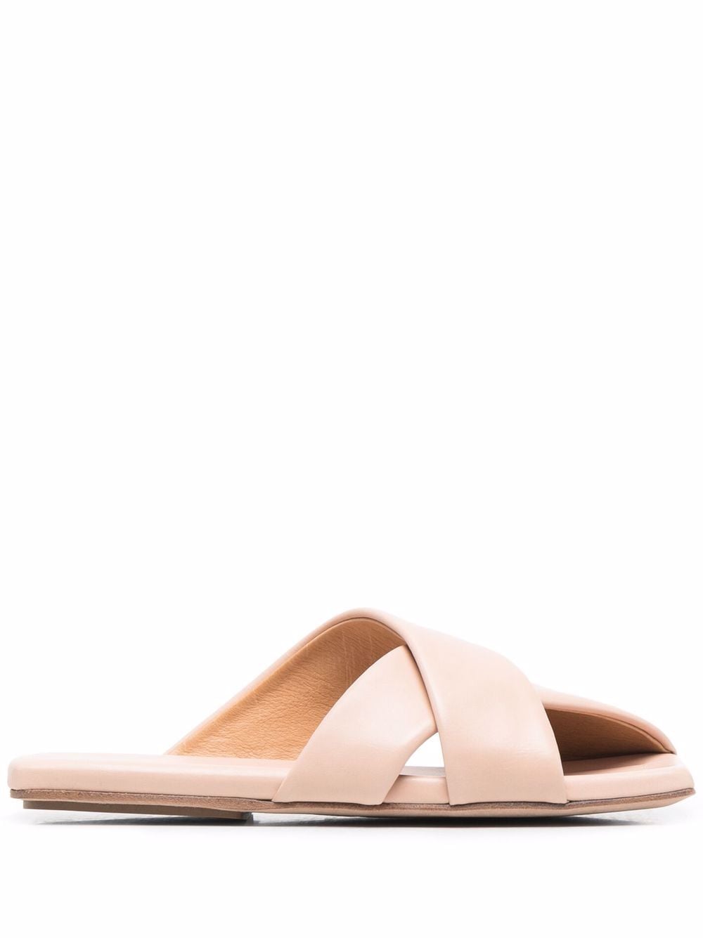 Marsèll square-toe leather sandals - Neutrals von Marsèll
