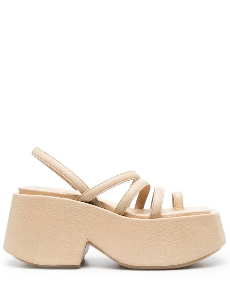 Marsèll strappy platform leather sandals - Neutrals von Marsèll