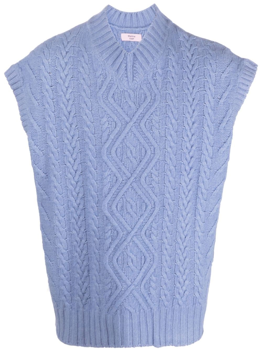 Martine Rose Boiled cable-knit vest - Blue von Martine Rose