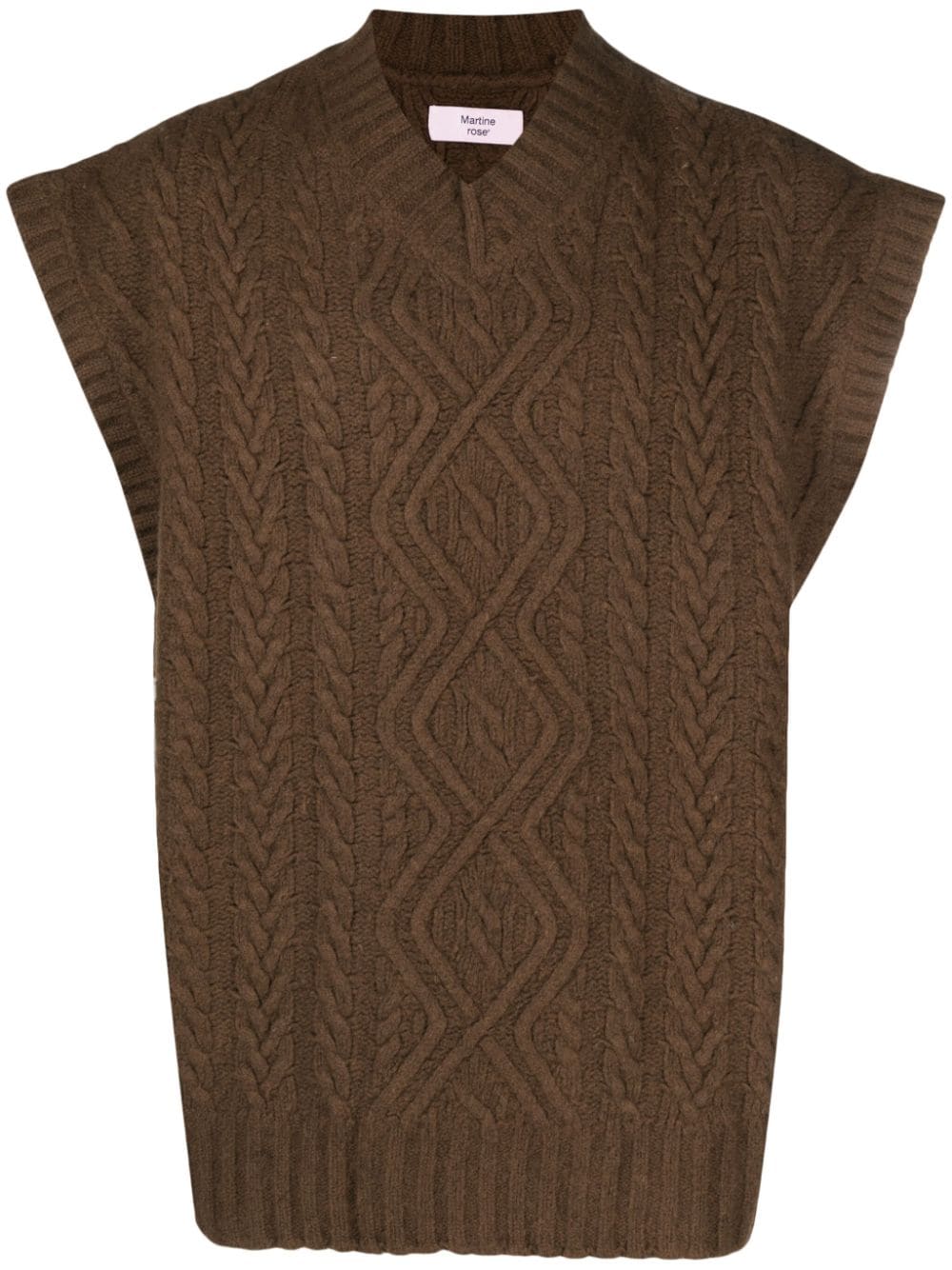 Martine Rose Boiled cable-knit vest - Brown von Martine Rose