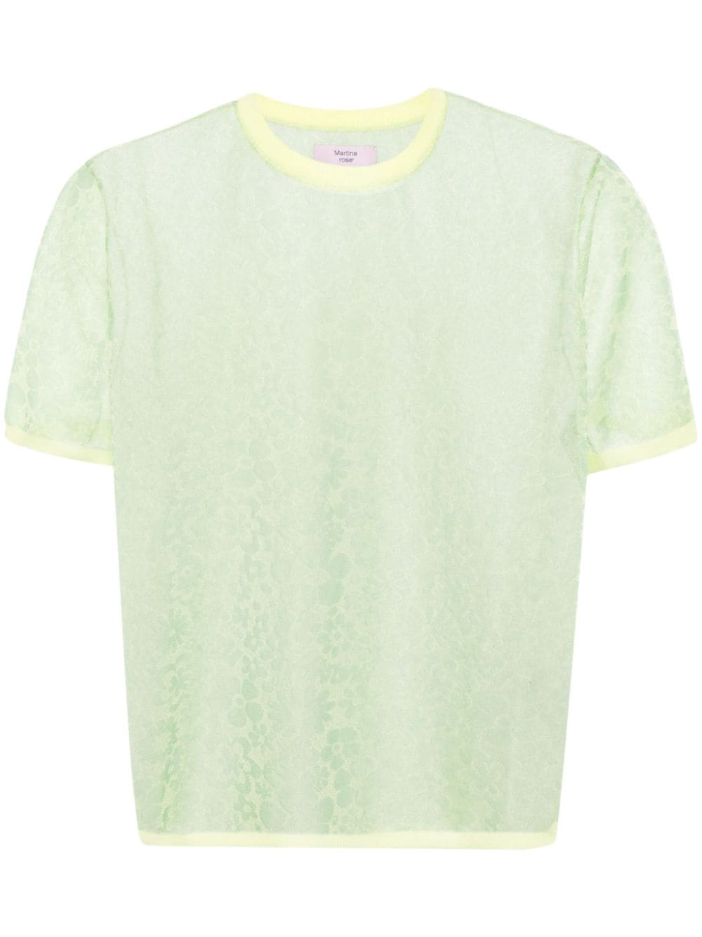 Martine Rose Granny patterned-jacquard T-shirt - Green von Martine Rose