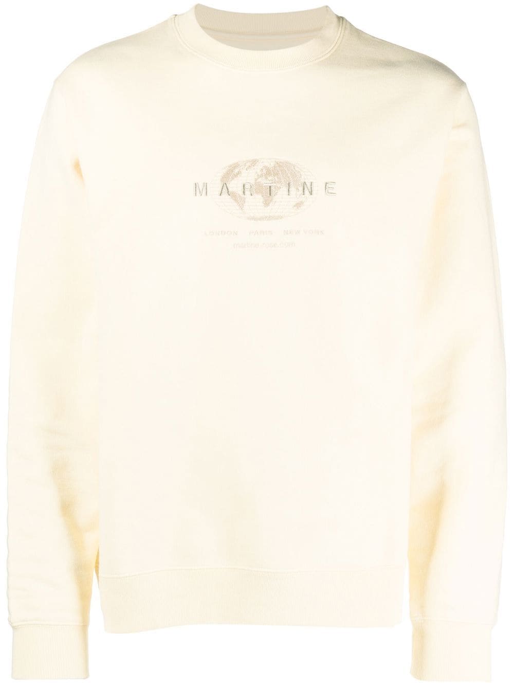 Martine Rose embroidered-logo cotton sweatshirt - Yellow von Martine Rose