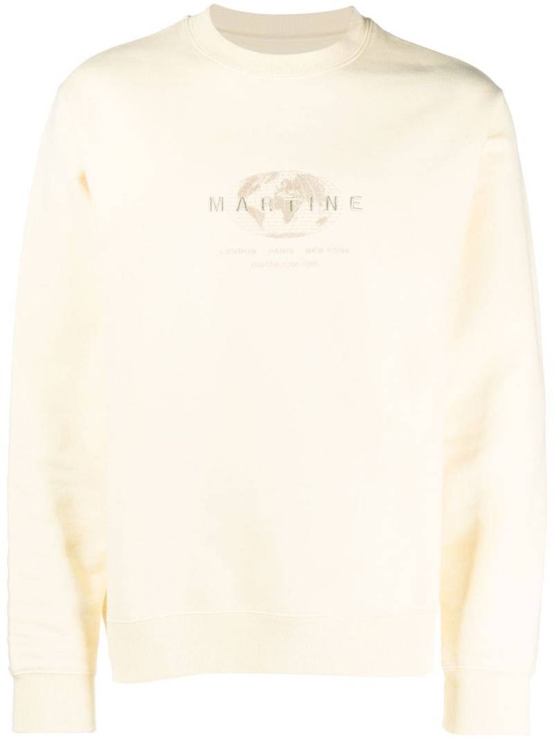 Martine Rose embroidered-logo cotton sweatshirt - Yellow von Martine Rose