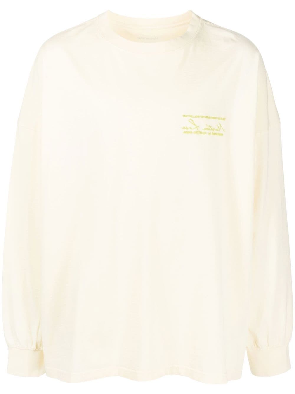 Martine Rose embroidered logo long-sleeve T-shirt - Yellow von Martine Rose