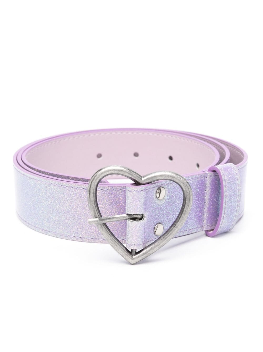 Martine Rose heart-buckle glittered belt - Purple von Martine Rose
