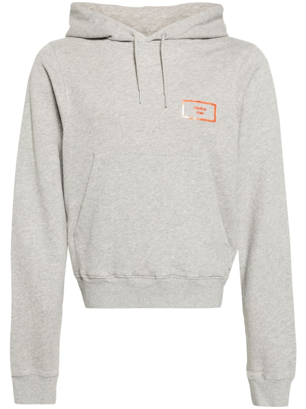 Martine Rose logo-appliqué cotton hoodie - Grey von Martine Rose