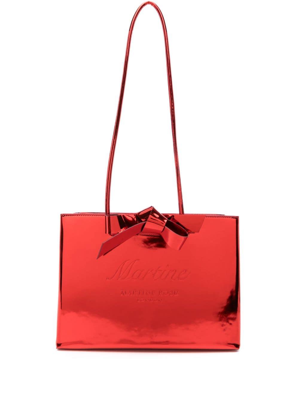 Martine Rose logo-debossed tote bag - Red von Martine Rose