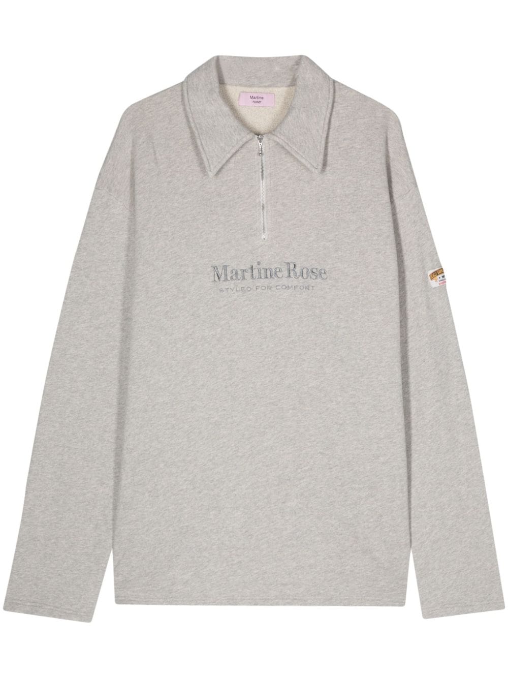 Martine Rose logo-embroidered cotton polo shirt - Grey von Martine Rose