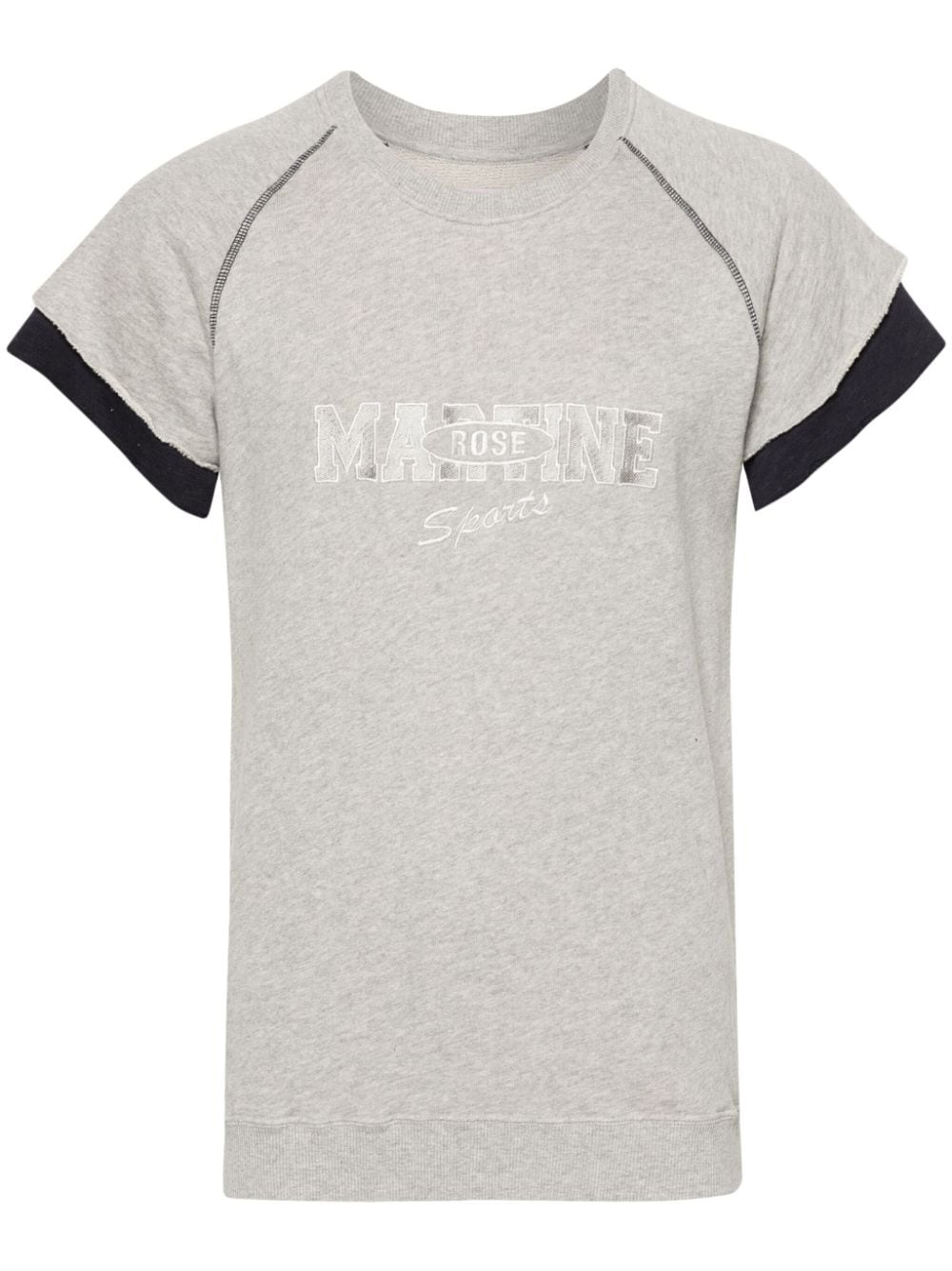 Martine Rose logo-embroidered layered T-shirt - Grey von Martine Rose