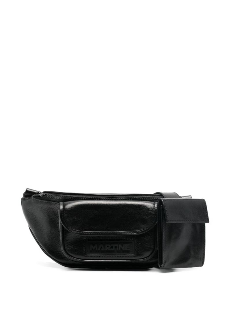 Martine Rose logo-patch leather belt bag - Black von Martine Rose