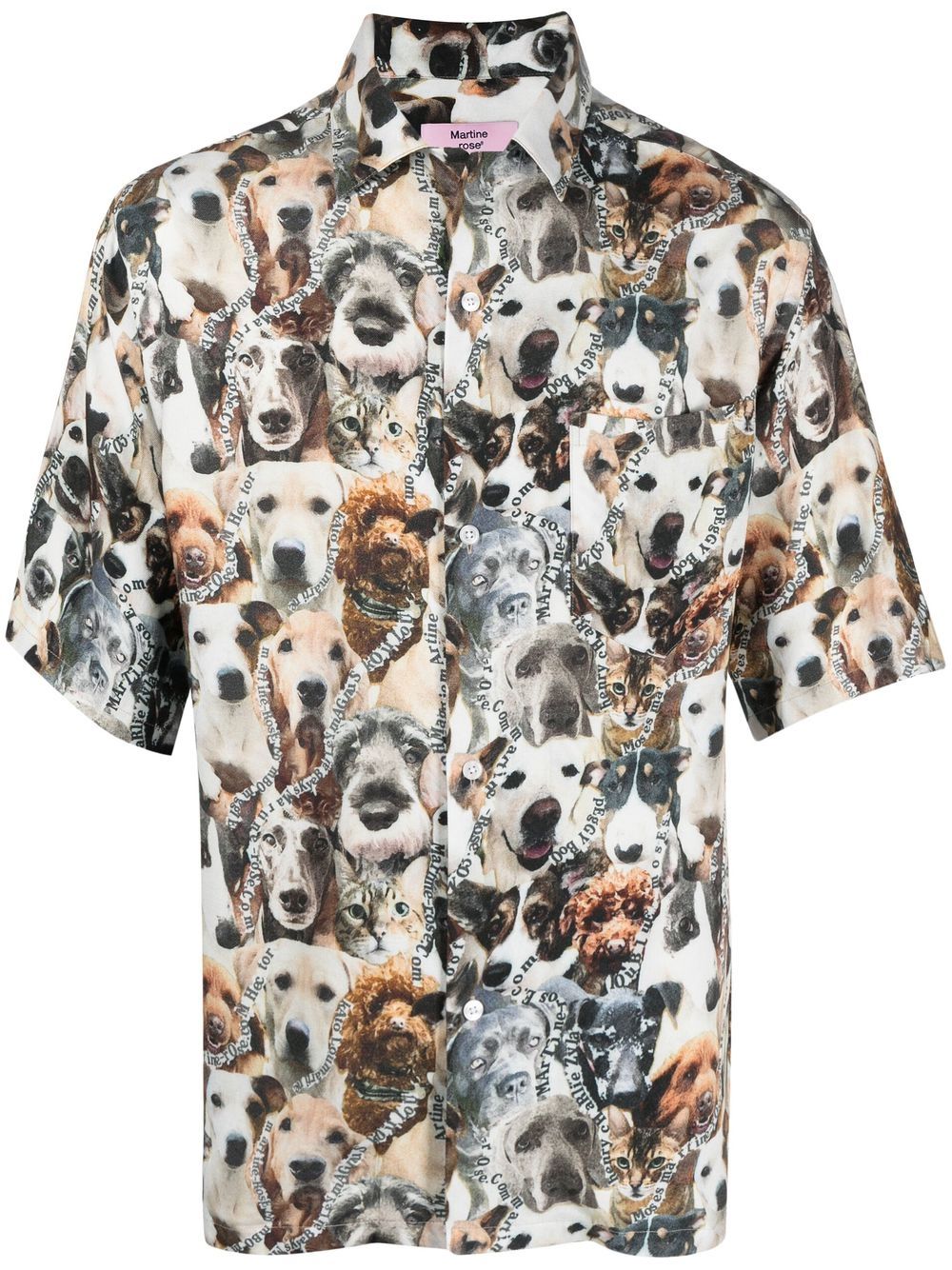 Martine Rose pet-print short-sleeved shirt - Neutrals von Martine Rose