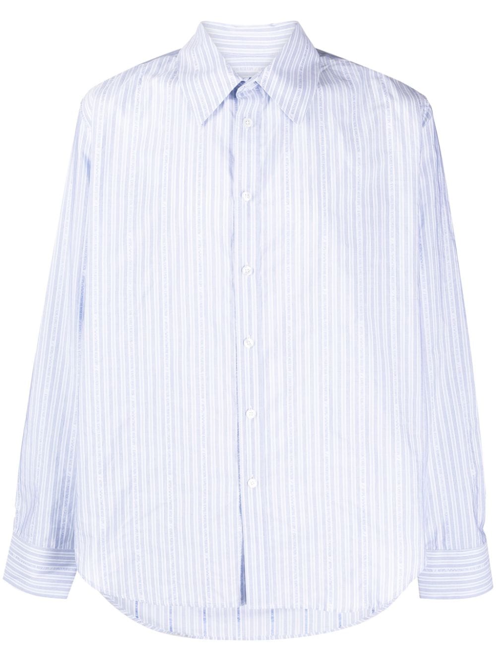 Martine Rose striped logo-print cotton shirt - Blue von Martine Rose