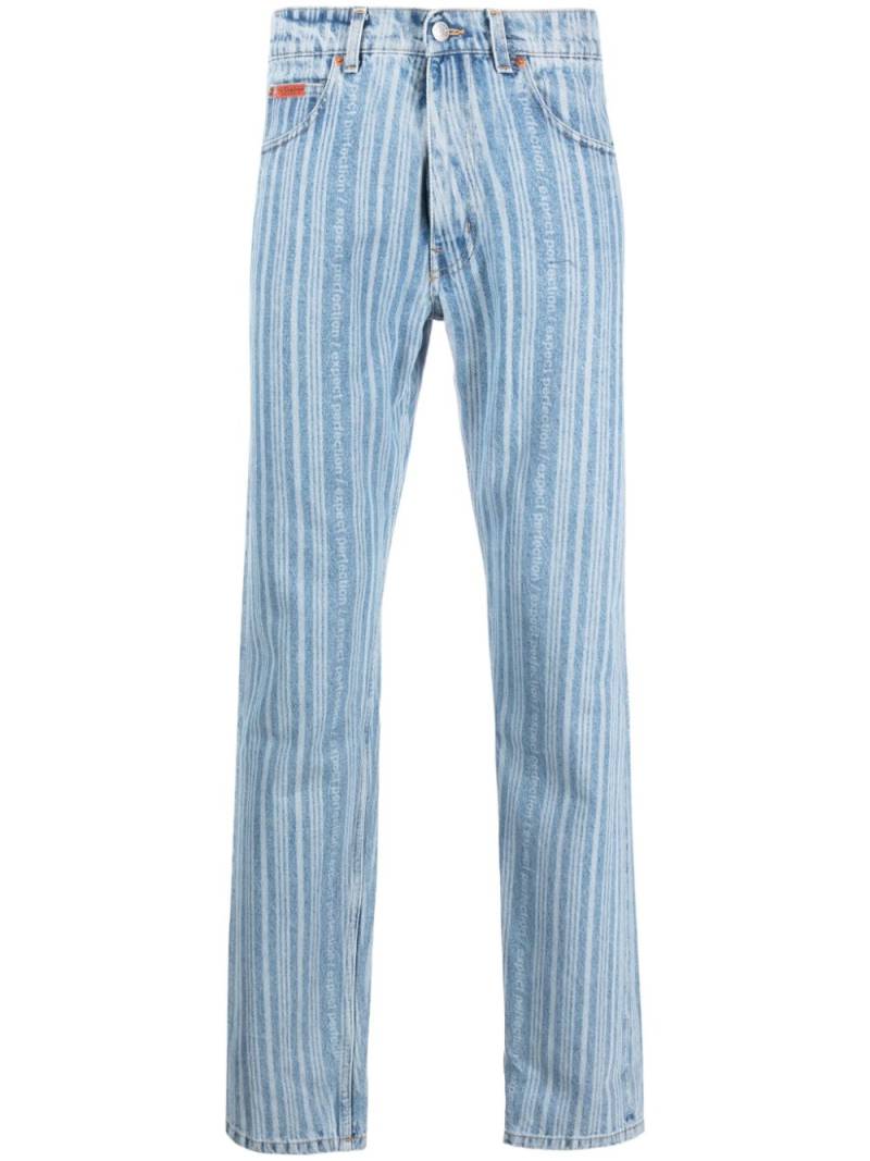 Martine Rose striped straight-leg jeans - Blue von Martine Rose