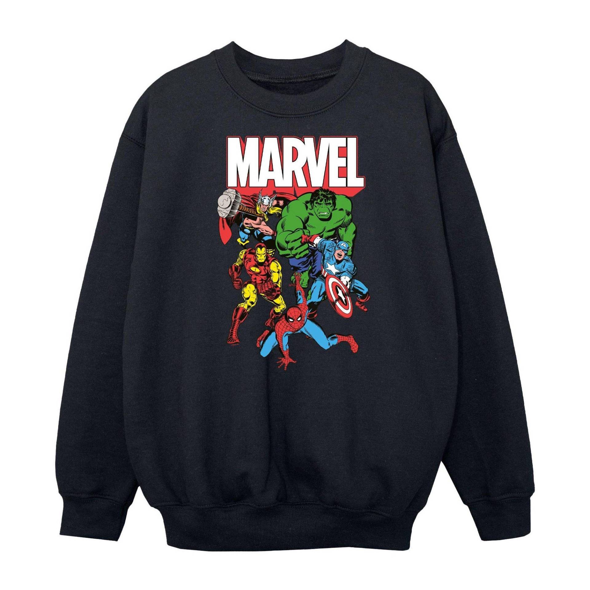 Sweatshirt Jungen Schwarz 116 von Marvel Avengers