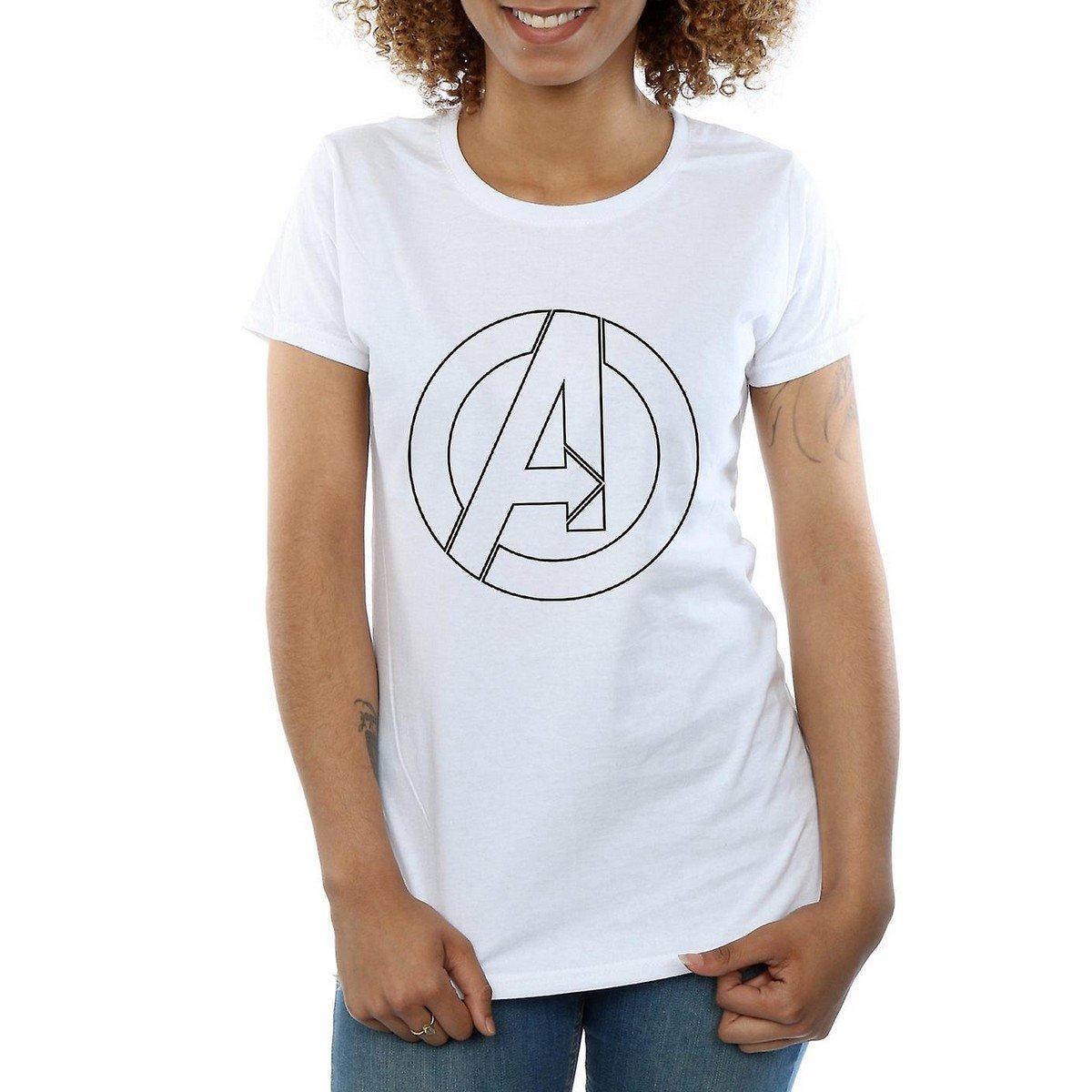 Tshirt Logo Damen Schwarz L von Marvel Avengers