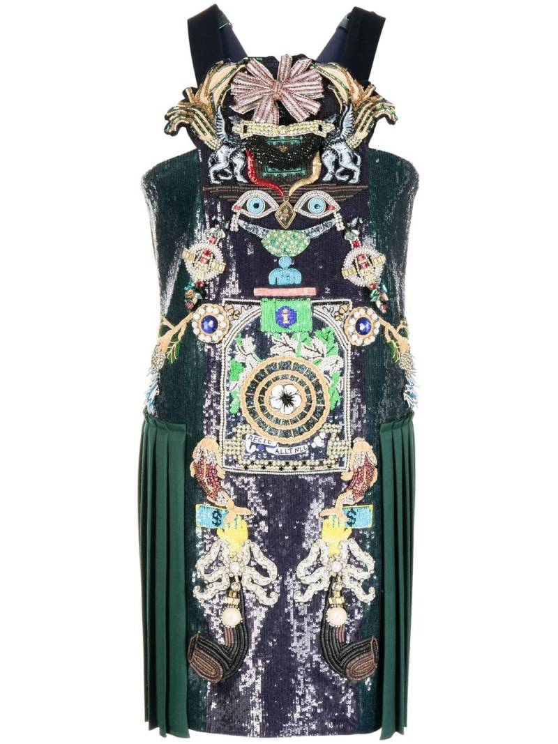 Mary Katrantzou Archival Robot embellished mini dress - Green von Mary Katrantzou
