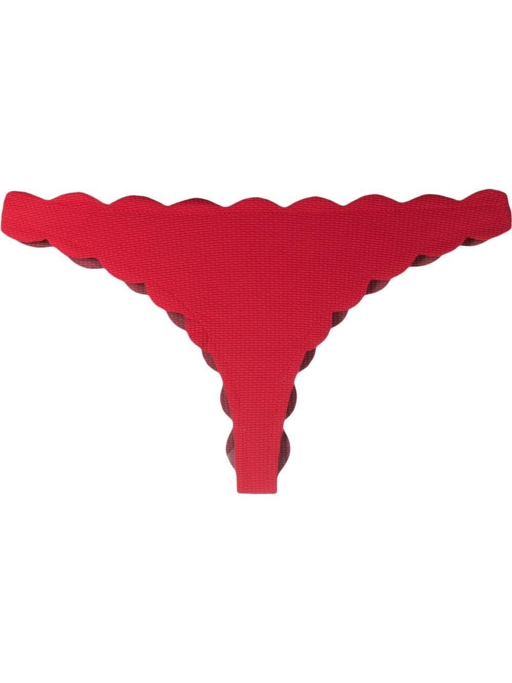 Marysia Antibes scallop-edge bikini bottoms - Red von Marysia