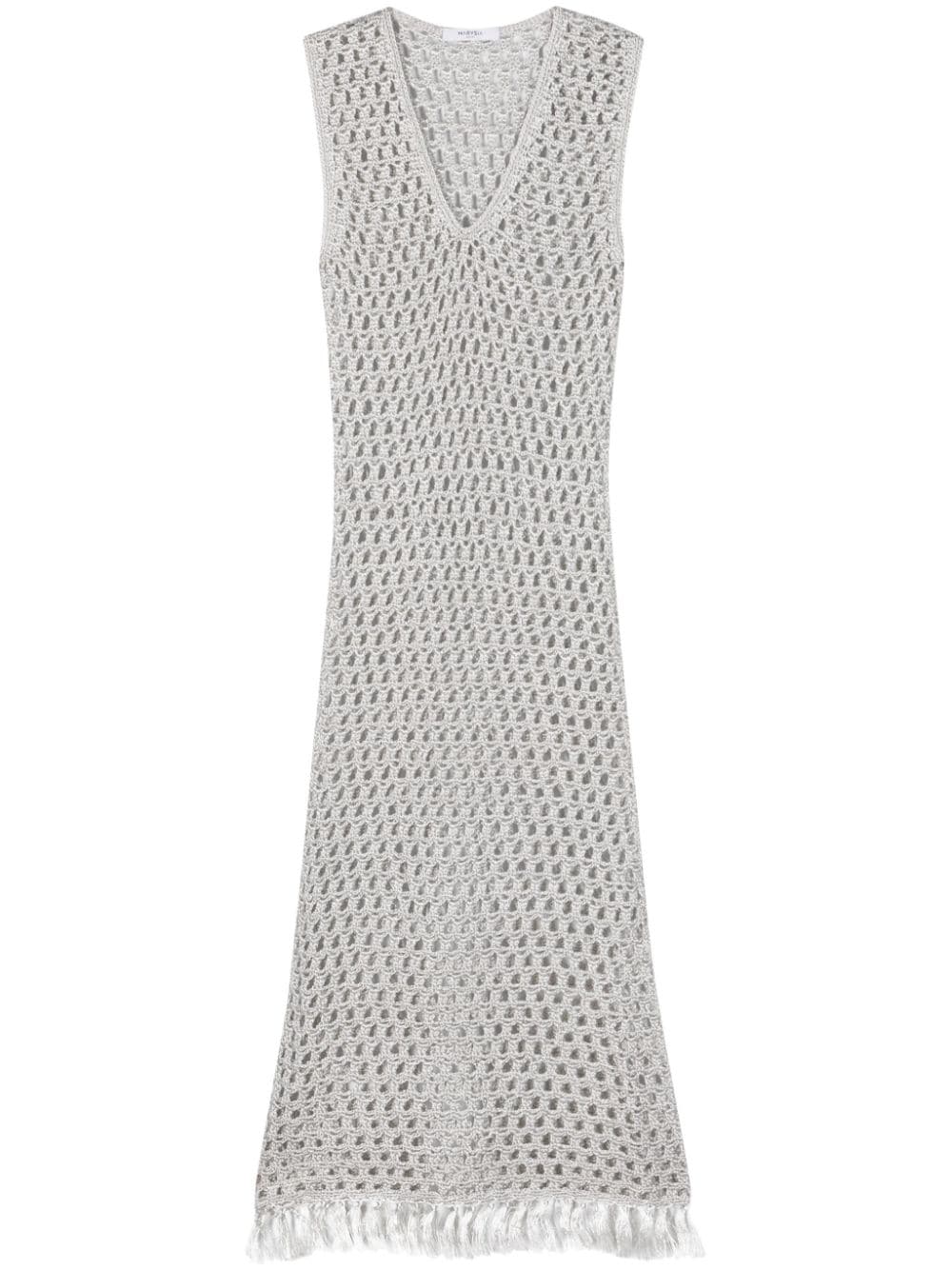 Marysia lurex open-knit midi dress - Silver von Marysia