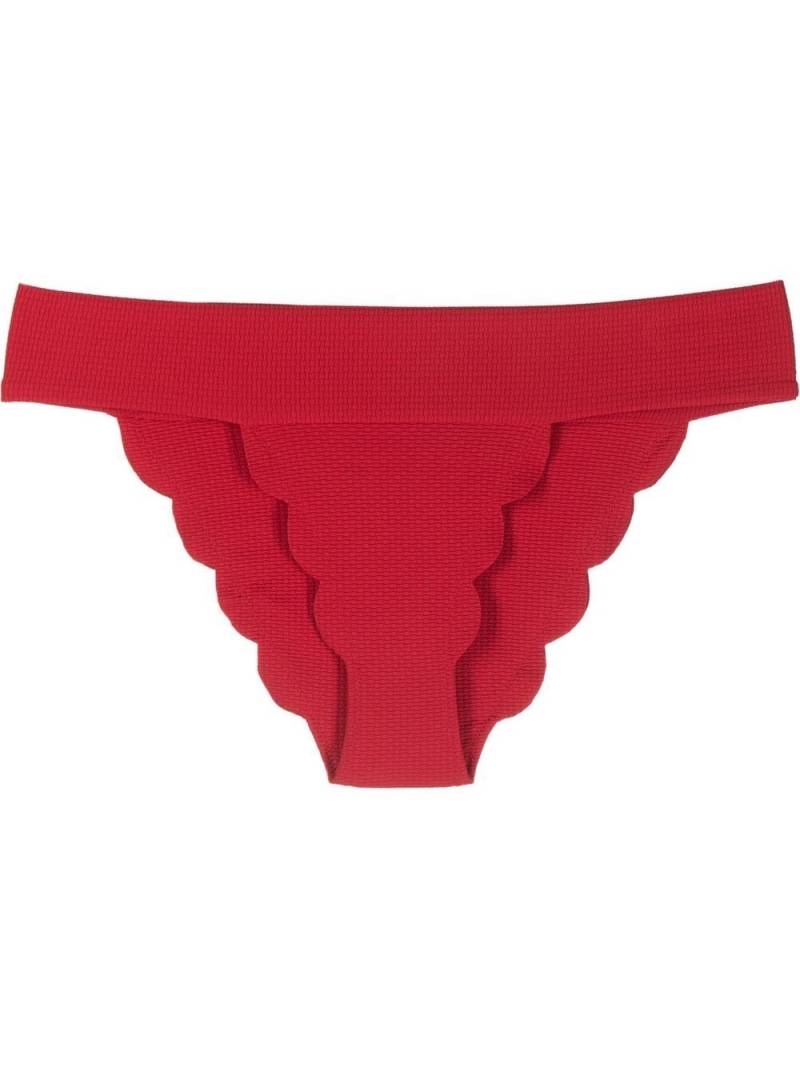 Marysia scalloped edge bikini bottoms - Red von Marysia