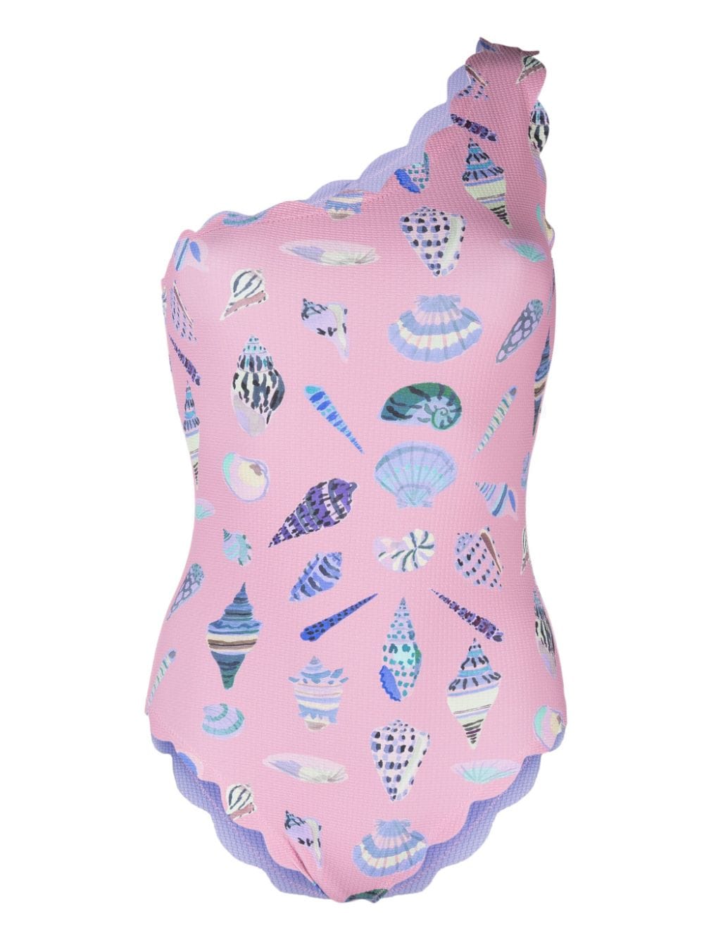 Marysia shell-print one-shoulder swimsuit - Pink von Marysia